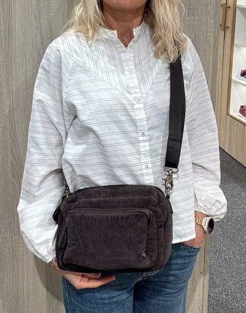 Crossover Fløjl Brun