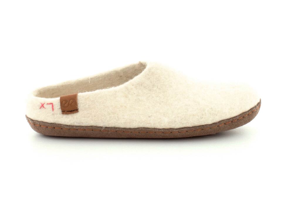 Green Comfort - Wool Slippers Offwhite